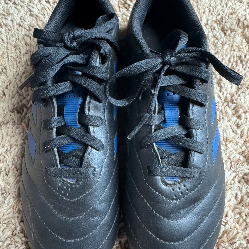 Adidas Black and Blue Sneakers Classic Design